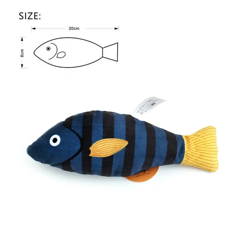 Catnip 3D Simulation Fish Plush Toy For Cats Interactive Chew Goldfish
