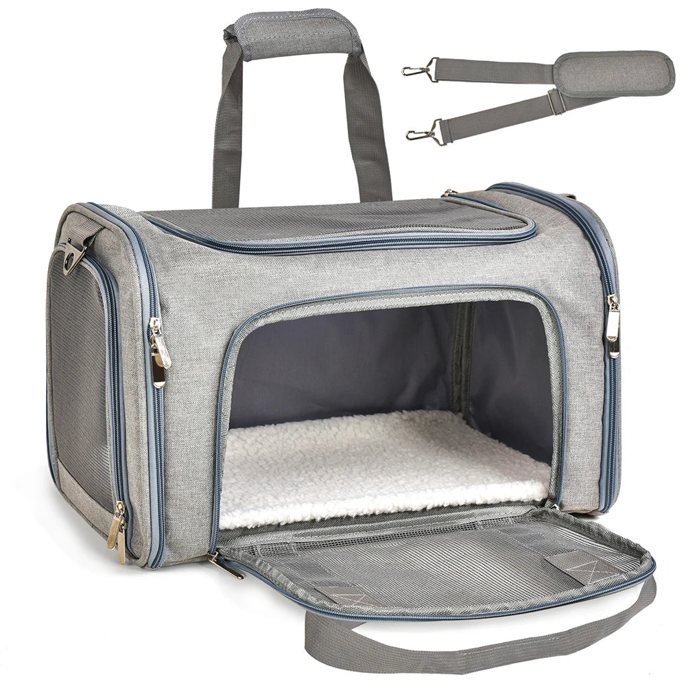 Airline Approved Soft Sided Dog Carrier Backpack For Small Dogs And Cats