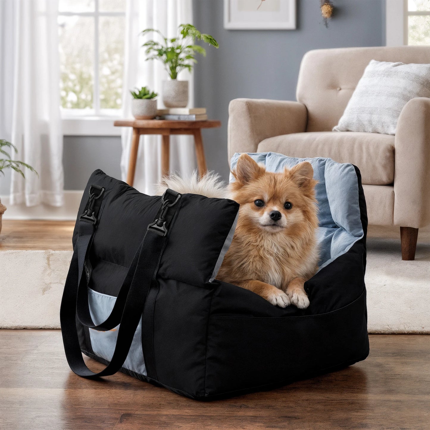 Dog Car Seat Travel Bed And Carrier For Small Dogs Up To 10 Kg