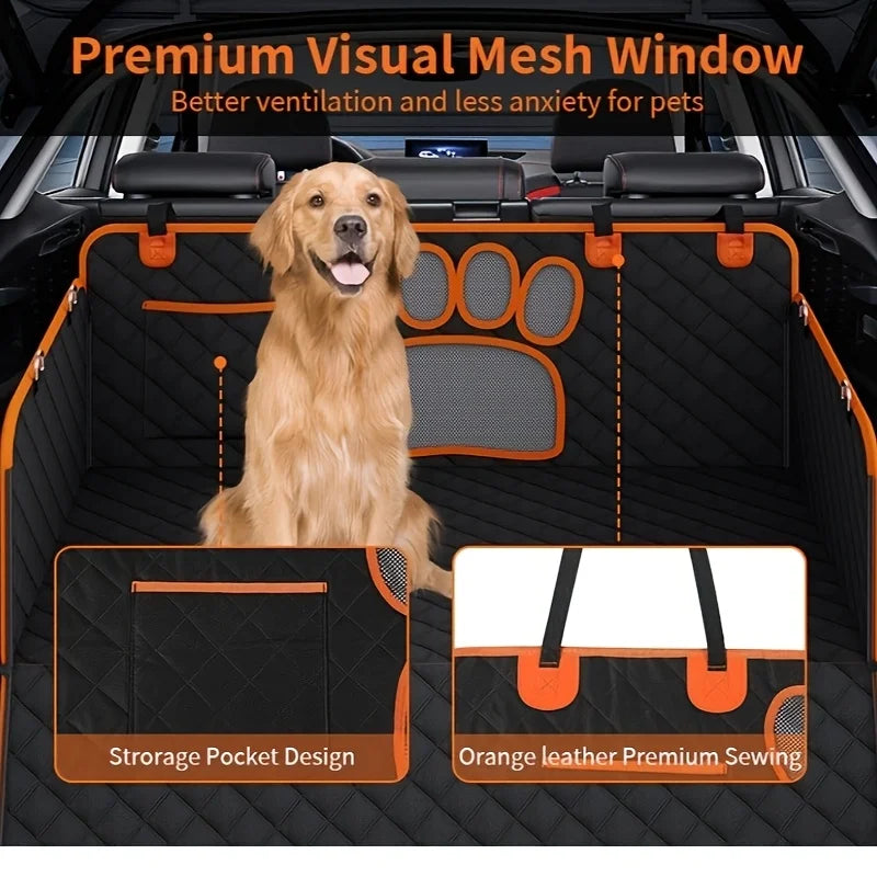 Heavy Duty Dog Car Seat Cover Hammock With Side Flaps Anti Slip Waterproof Nylon