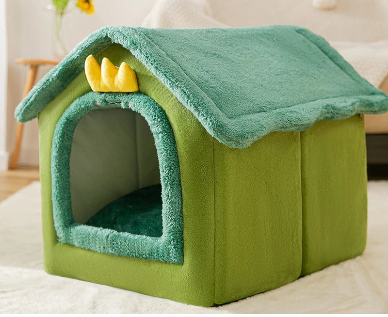 Indoor Soft Cozy Dog Kennel Bed Cave For Small Dogs Portable