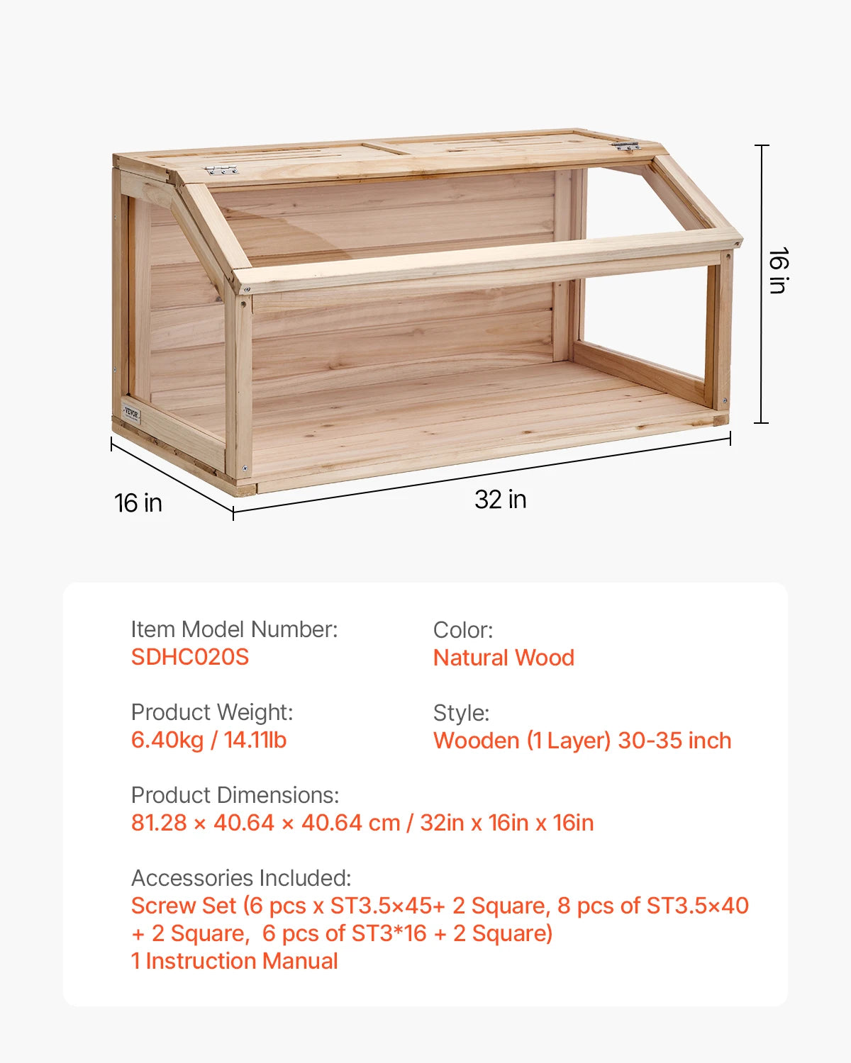 Wooden Hamster Cage With 270 Degree Viewing And Openable Top Ventilated Habitat