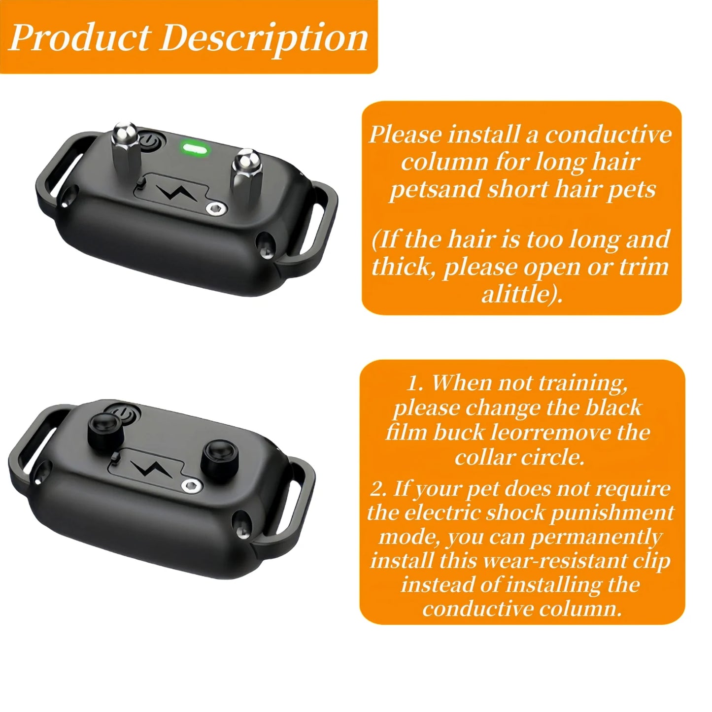 YHLC 3300ft Automatic Bark Deterrent Collar Rechargeable Training Tool For Dogs