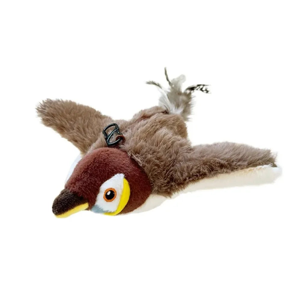 Realistic Flapping Bird Plush Toy For Cats And Small Dogs With Catnip