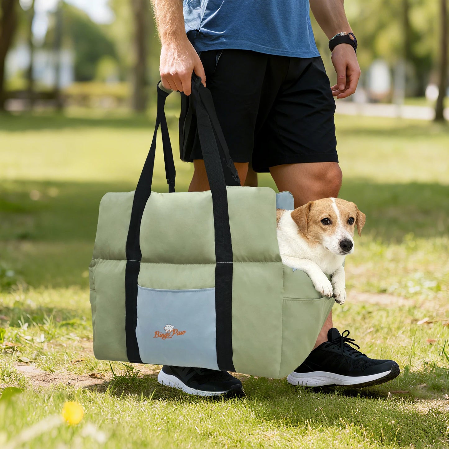 Dog Car Seat Travel Bed Carrier For Small Dogs Up To 10 Kg With Clip On Leash