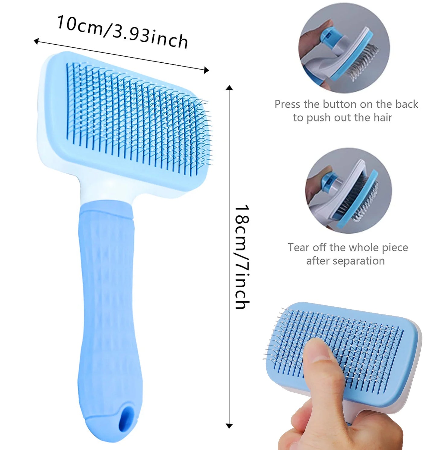 Dog Hair Remover Brush For Long Hair Pets Cat Hair Cleaner Grooming