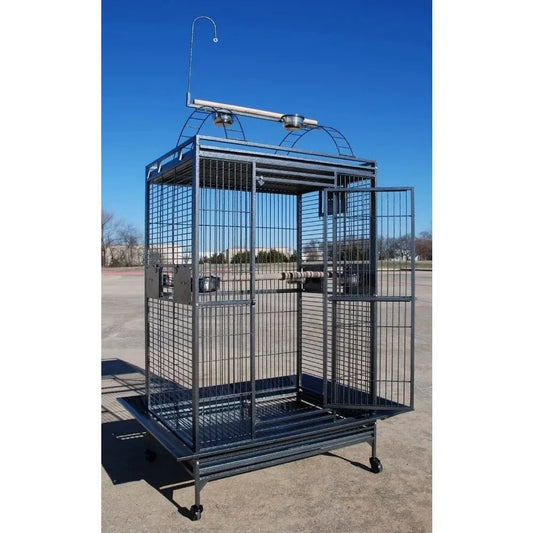 Castle PlayTop Parrot Bird Cage on Wheels, Large Size for Macaws, Cockatoos