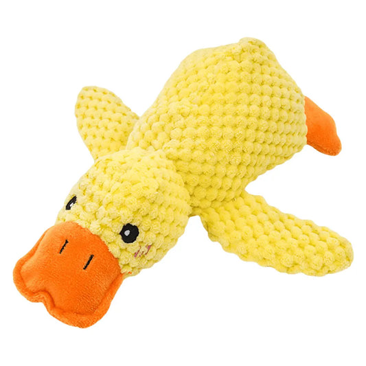 Dog Calming Duck Plush Chew Toy With Quacking Sound For Dogs