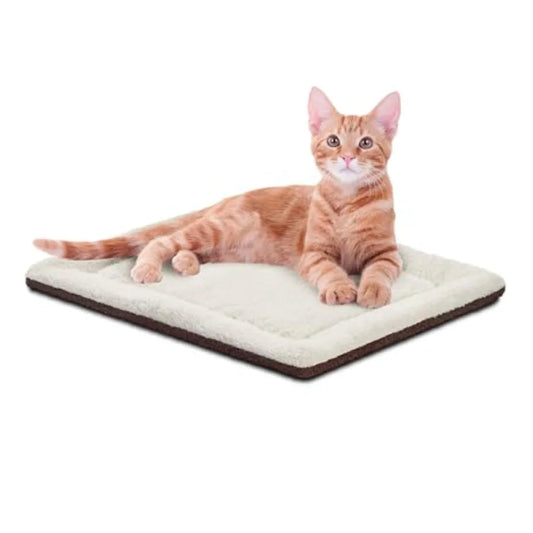 Self Warming Cat Bed Pad With Reversible Dual Layer Comfort
