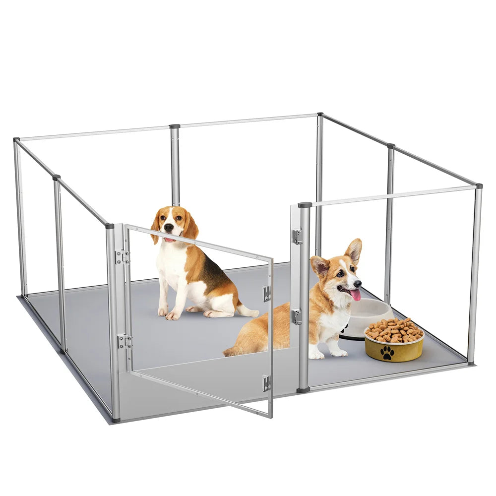 Extra Large Acrylic Dog Playpen Enclosure With Waterproof Pad For Pets