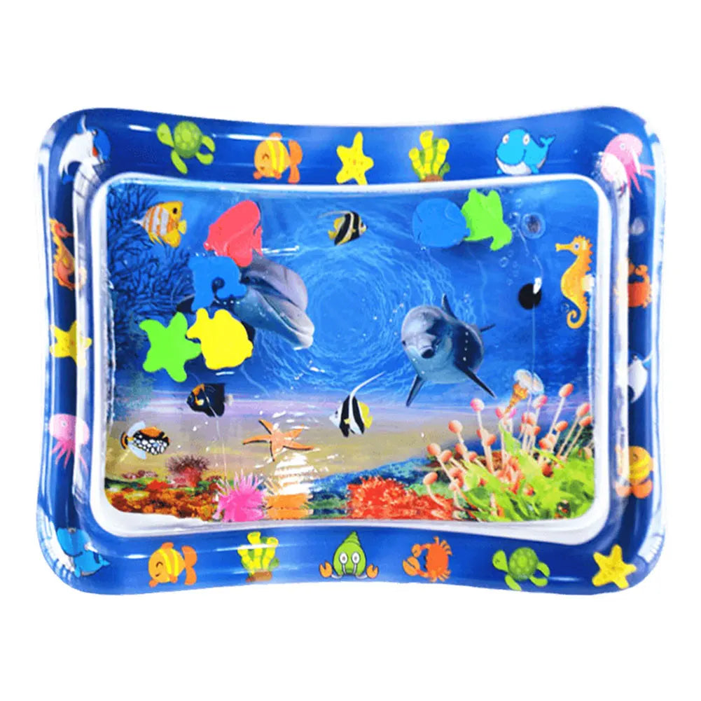 Water Sensory Play Mat With Fish For Bored Indoor Cats And Tummy Time