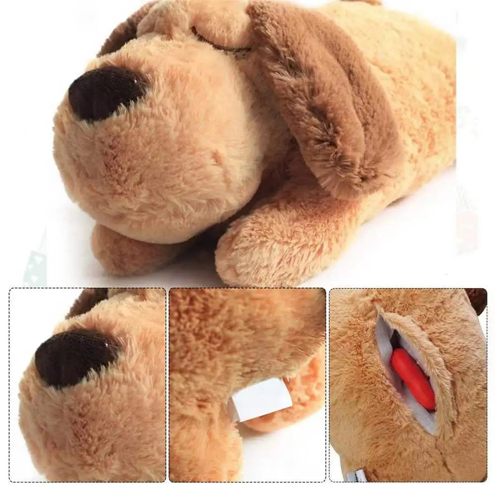 Calming Dog Plush Toy With Real Heartbeat Simulator For Anxiety Sleep Relief