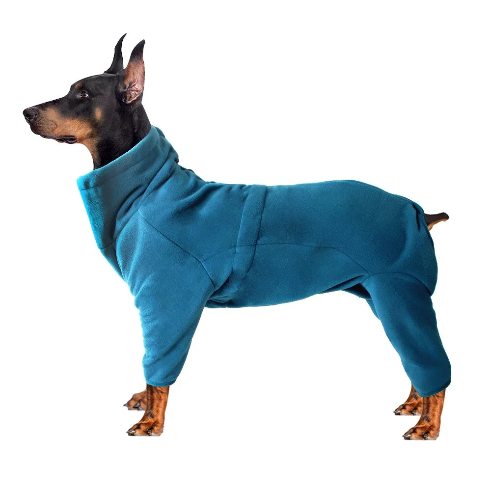 Soft Fleece Dog Pajamas Pullover Warm Winter Coat for Small to Large Dogs