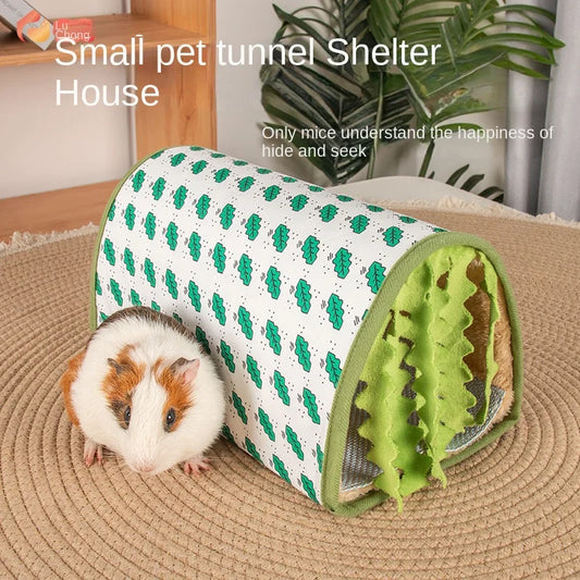Tunnel Dutch Pig Hamster Hiding House Hamster Nest Rabbit Summer Cooling Channel Pet Tunnel Toy Mouse Nest Small House