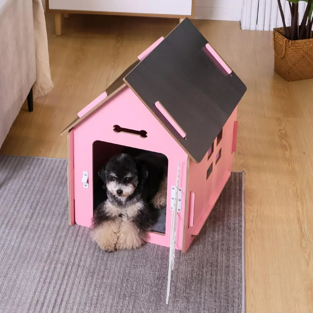 Cozy Wooden Indoor Dog House For Small Dogs And Cats