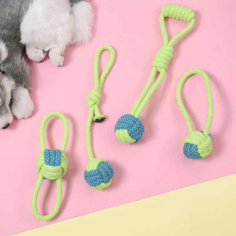 Bite Resistant Rope Knot Dog Chew Toys for Dental Cleaning and Boredom Relief
