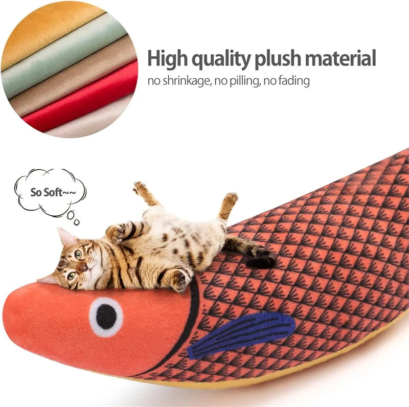 Catnip 3D Simulation Fish Plush Toy For Cats Interactive Chew Goldfish