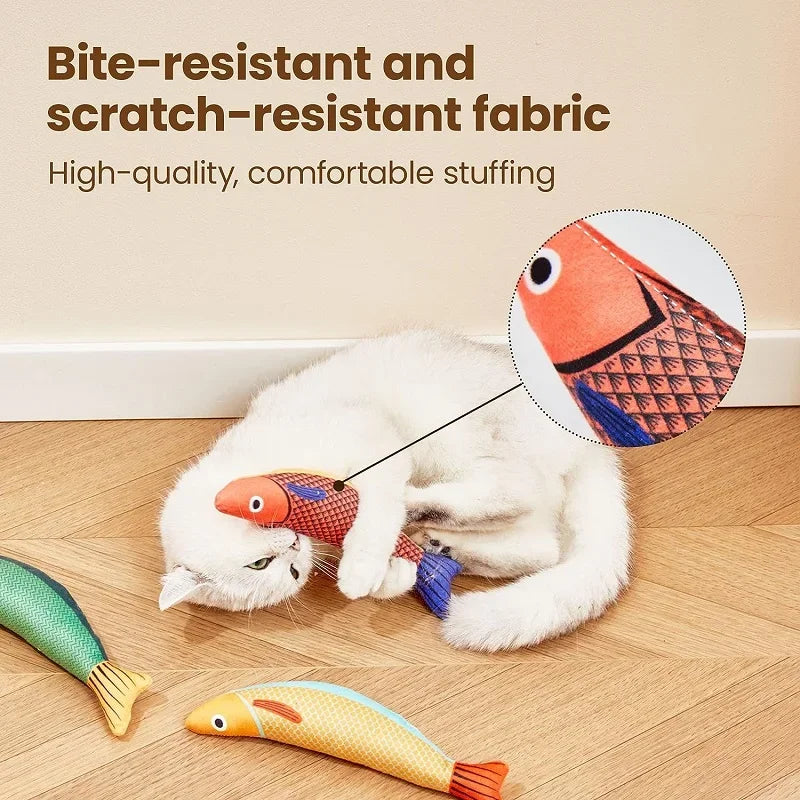 Catnip 3D Simulation Fish Plush Toy For Cats Interactive Chew Goldfish