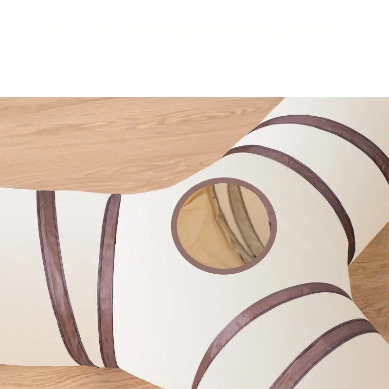 Long Cat Play Tunnel T Y Shaped Foldable Interactive Indoor Toy