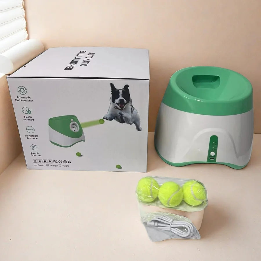 Automatic Dog Ball Launcher USB Rechargeable Chase Toy For Dogs
