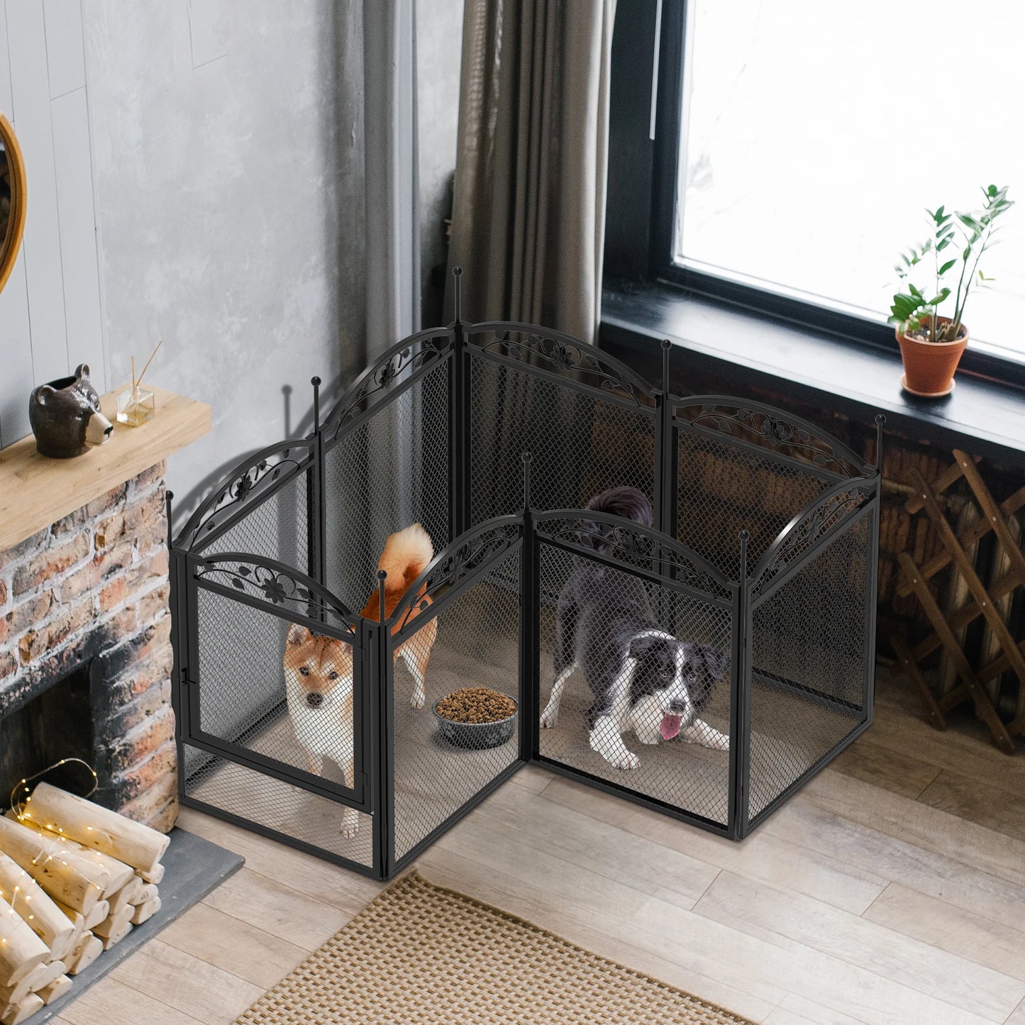 Heavy Duty 8 Panel Dog Playpen Outdoor Indoor Metal Fence With Waterproof Pad