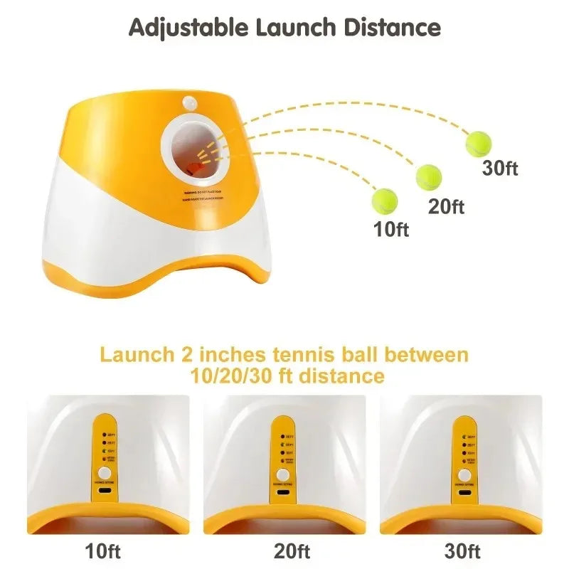 Automatic Dog Ball Launcher USB Rechargeable Chase Toy For Dogs