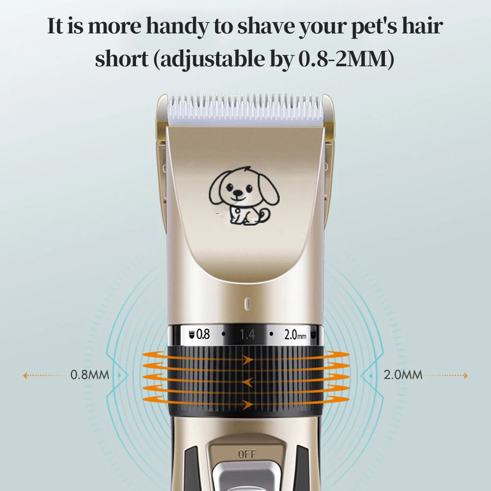 Rechargeable Pet Hair Trimmer Clipper Grooming Kit For Cats And Dogs