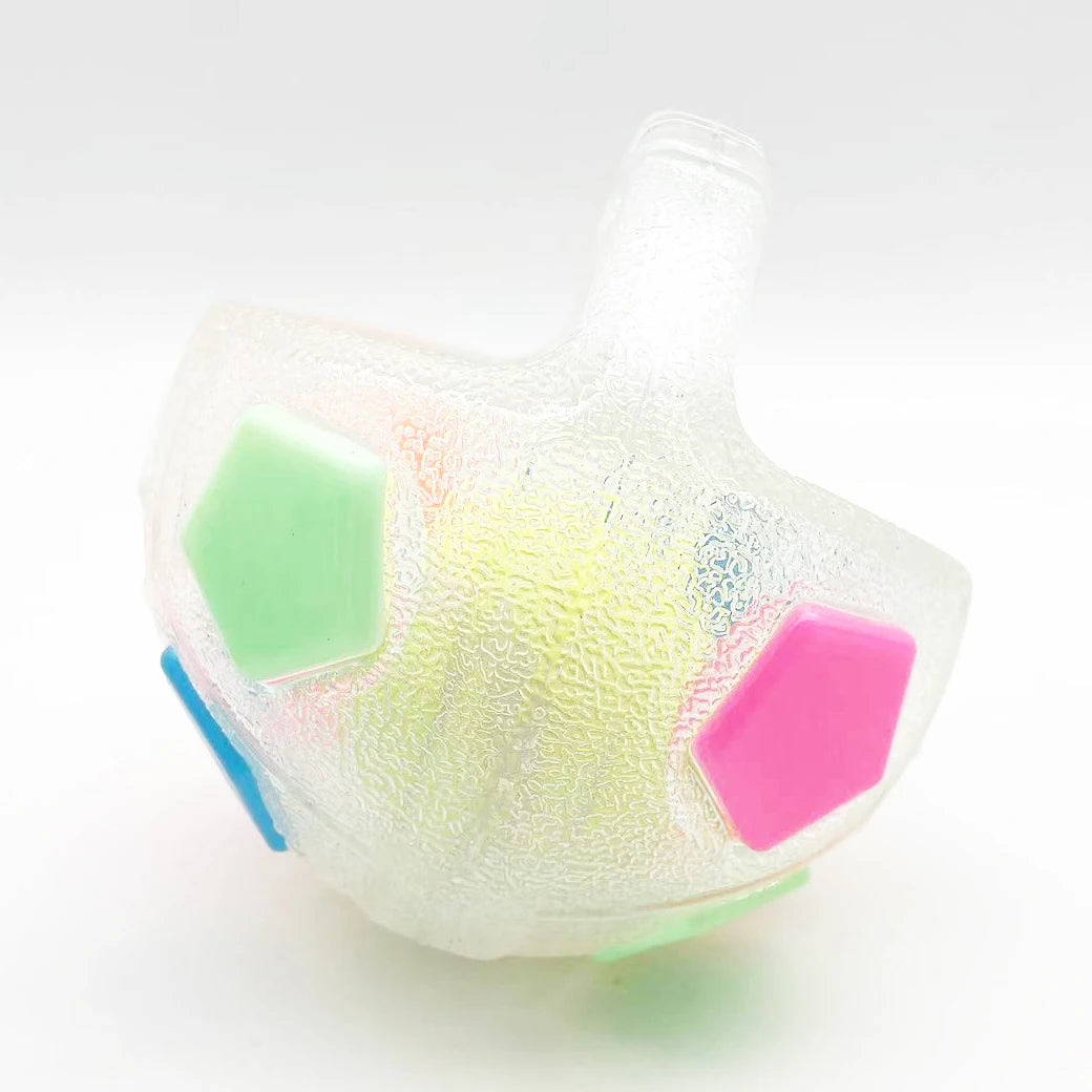 Football Tennis Ball Shaped Dog Toy Squeaky Teething Relief for Outdoor Training