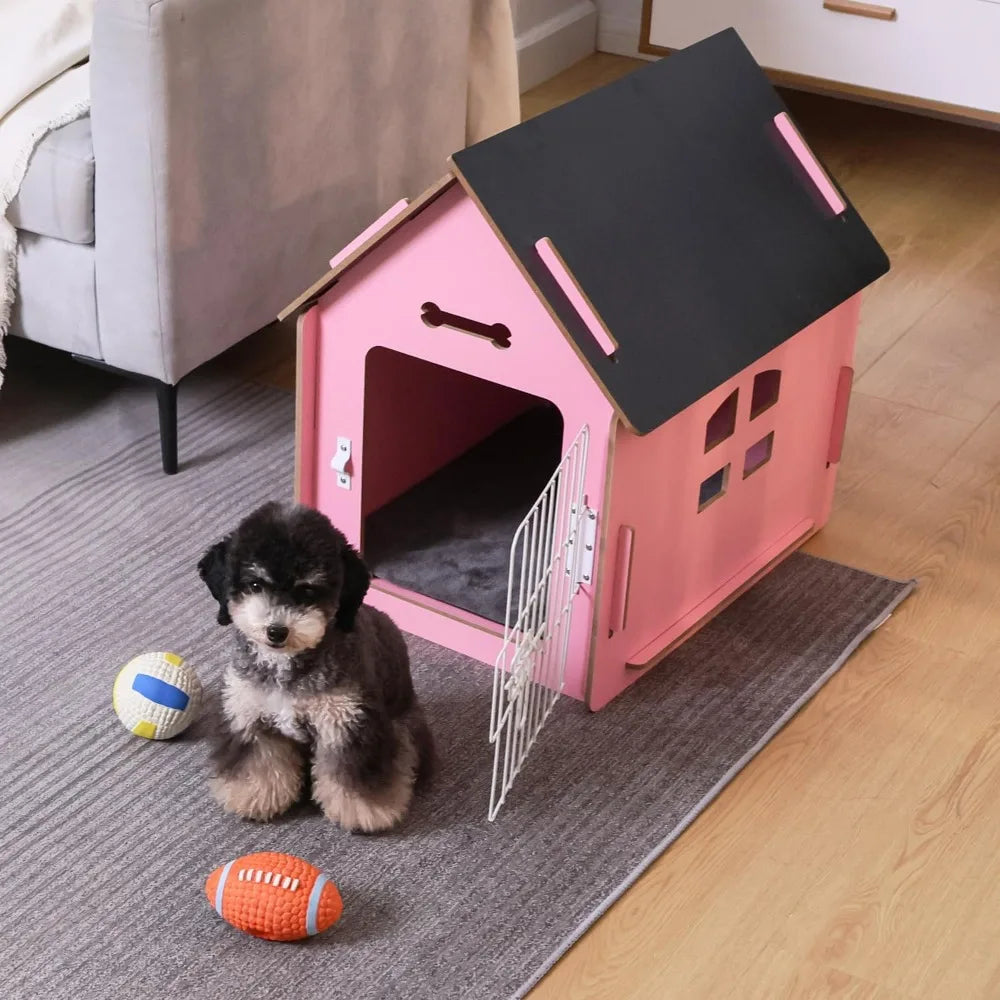 Cozy Wooden Indoor Dog House For Small Dogs And Cats
