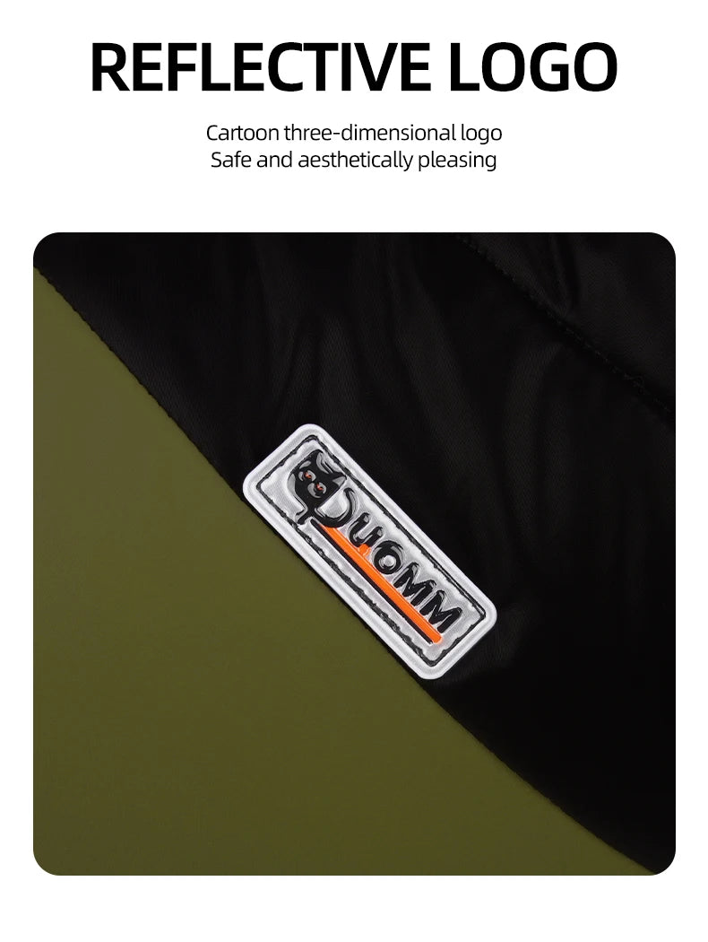 Winter Dog Cotton Coat With Reflective Stripe Harness For All Sizes