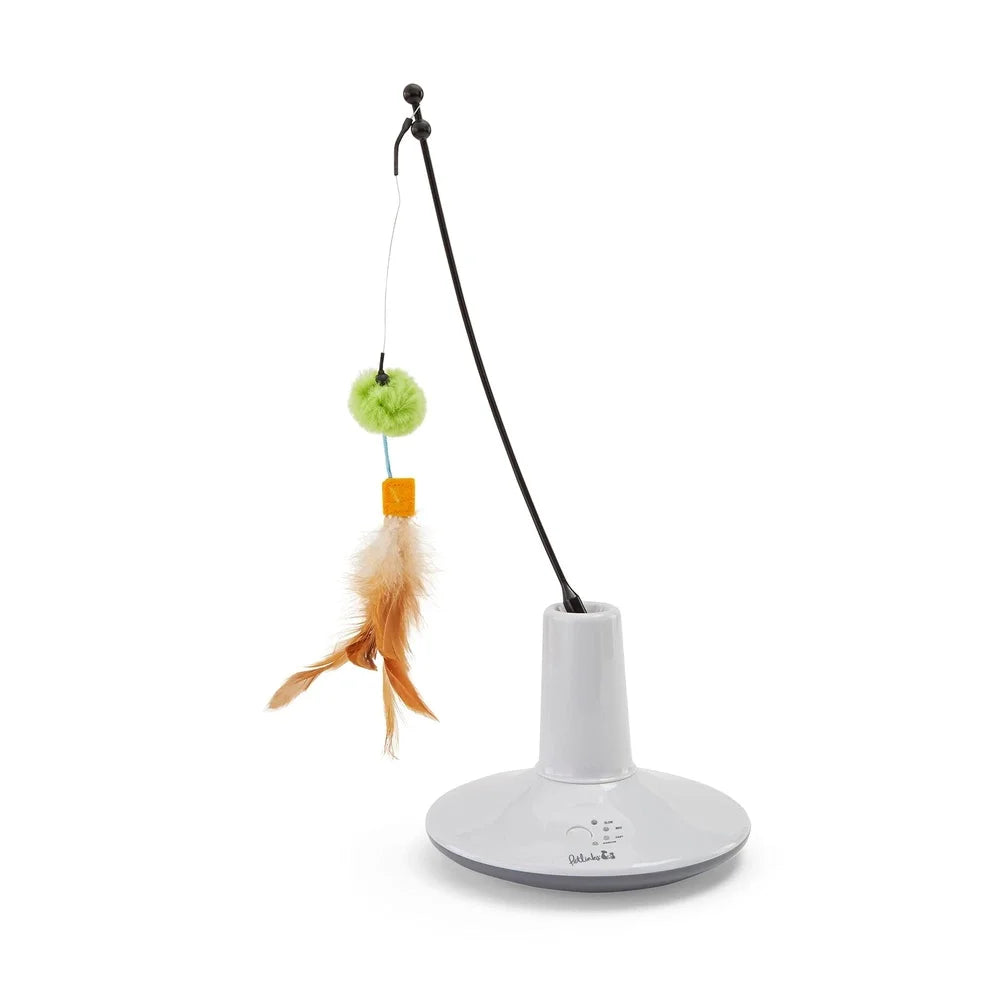Interactive Electronic Motion Cat Toy with Rechargeable Plush Feathers