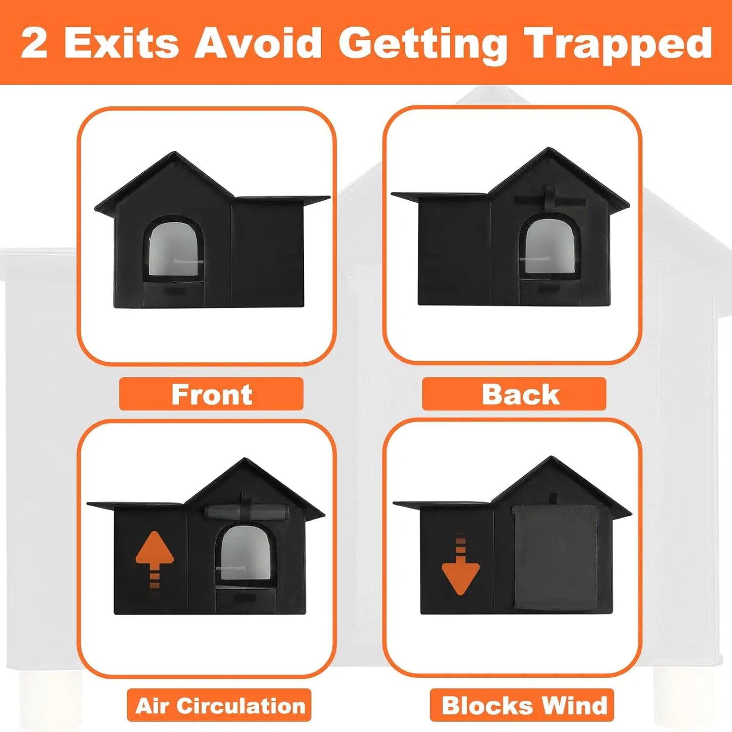 Large Heated Outdoor Cat House With Weatherproof Insulated Shelter And Pads