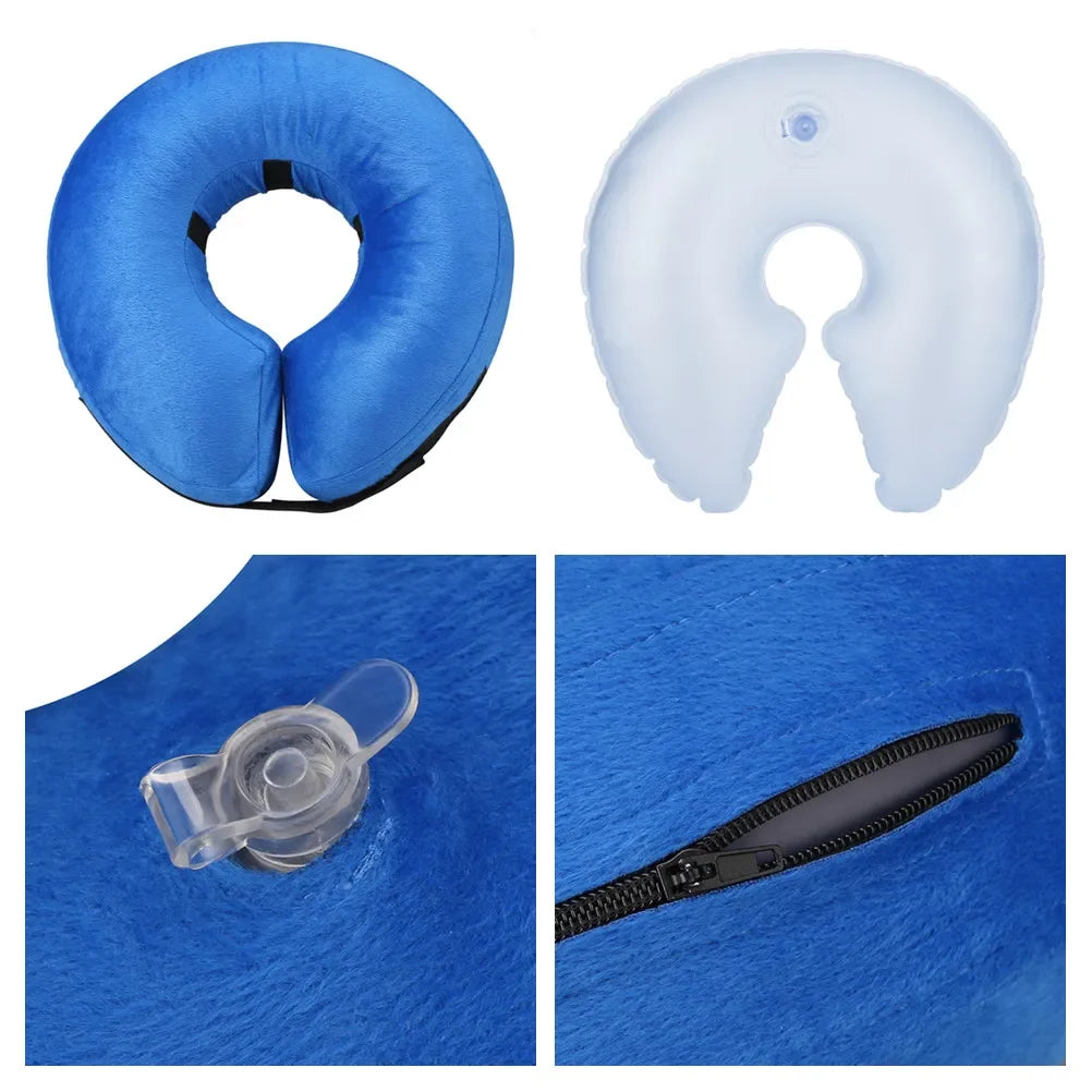Inflatable Dog Recovery Collar After Surgery Soft Protective Cone For All Dogs