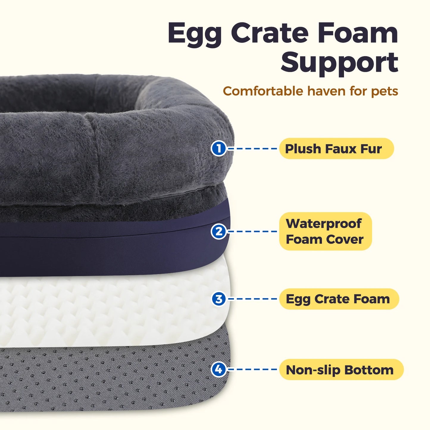 Foldable Portable Dog Bed Mat Machine Washable No Installation Needed