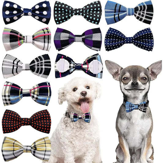 10 Pack Small Dog Collar Bowties Charms For Puppies Cats Embellishments