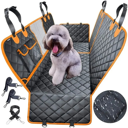 600D Heavy Dog Seat Cover, Durable Large Dog Car Seat Cover with 2 Seat Belts