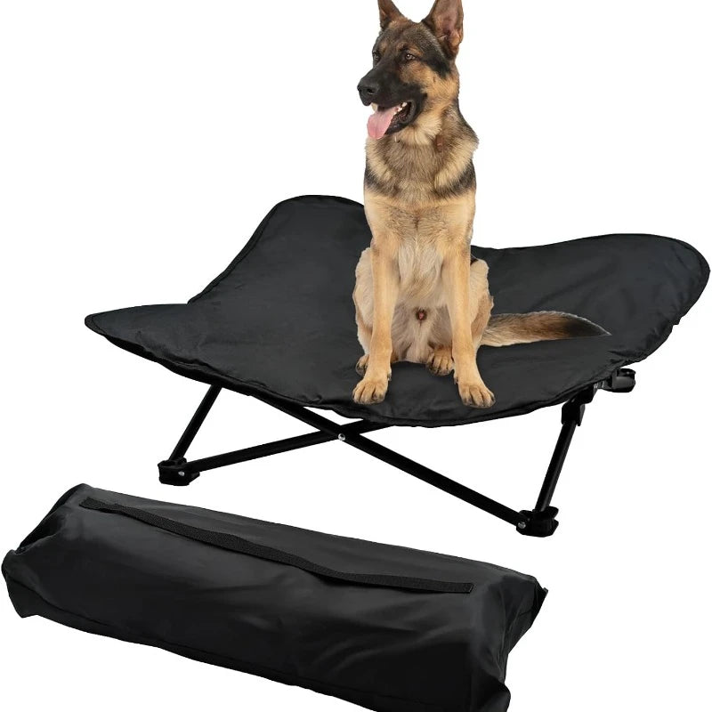 Elevated Dog Bed Portable Raised Pet Cot Indoor Folding Dog Cot Bed Padded Filling Carrying Bag Included Pet Camping Traveling