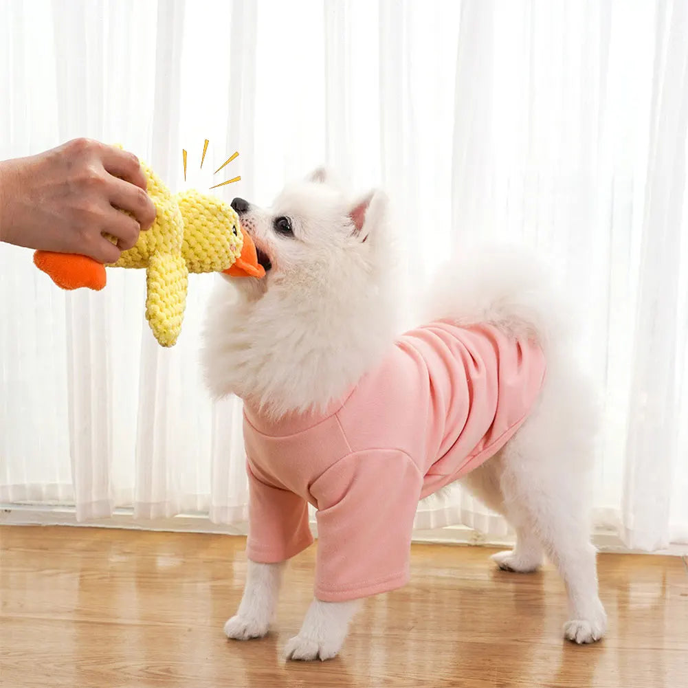 Dog Calming Duck Plush Chew Toy With Quacking Sound For Dogs