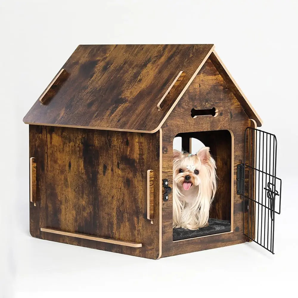 Cozy Wooden Indoor Dog House For Small Dogs And Cats