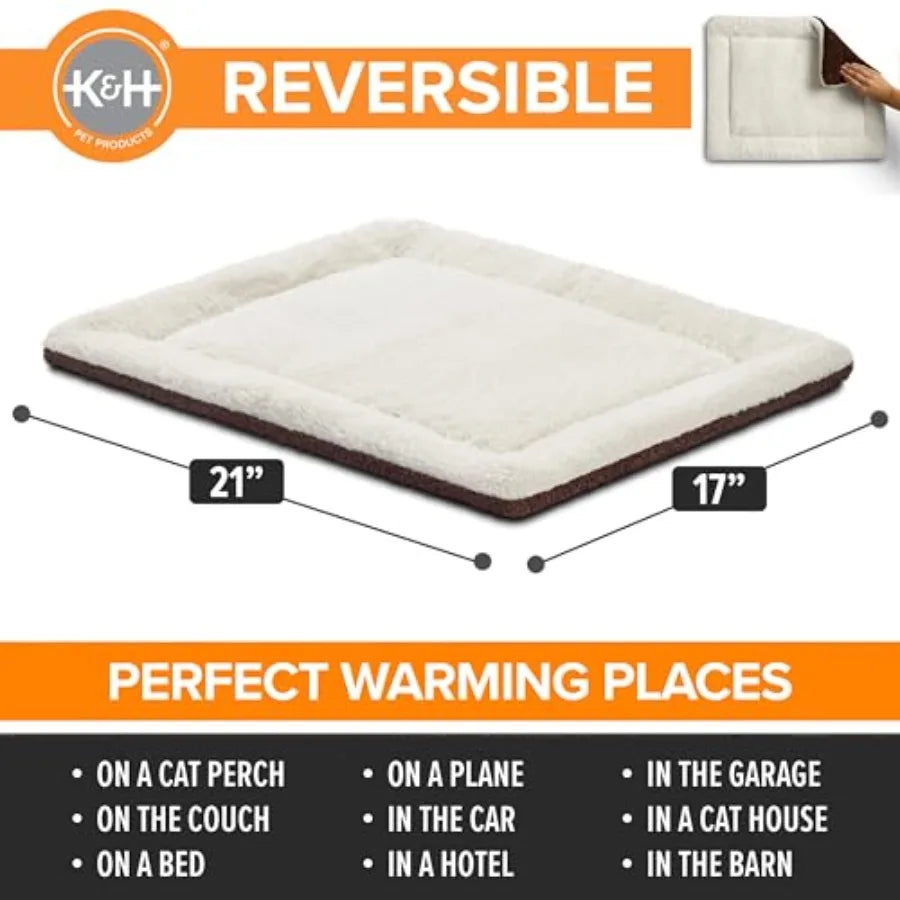 Self Warming Cat Bed Pad With Reversible Dual Layer Comfort