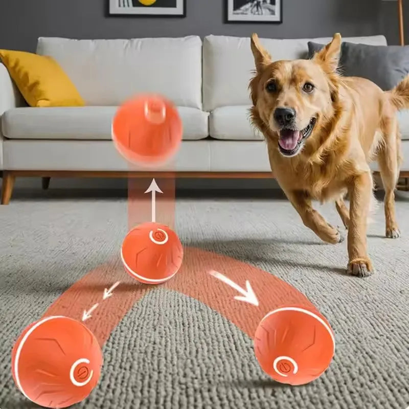 Dog Interactive Electric Rolling Ball Toy With Gravity Bouncing Action