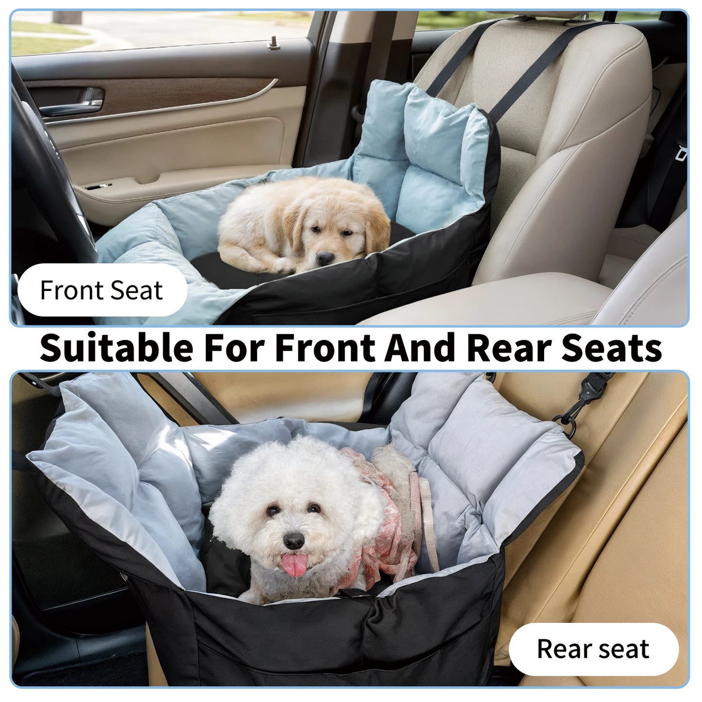 Dog Car Seat Travel Bed And Carrier For Small Dogs Up To 10 Kg