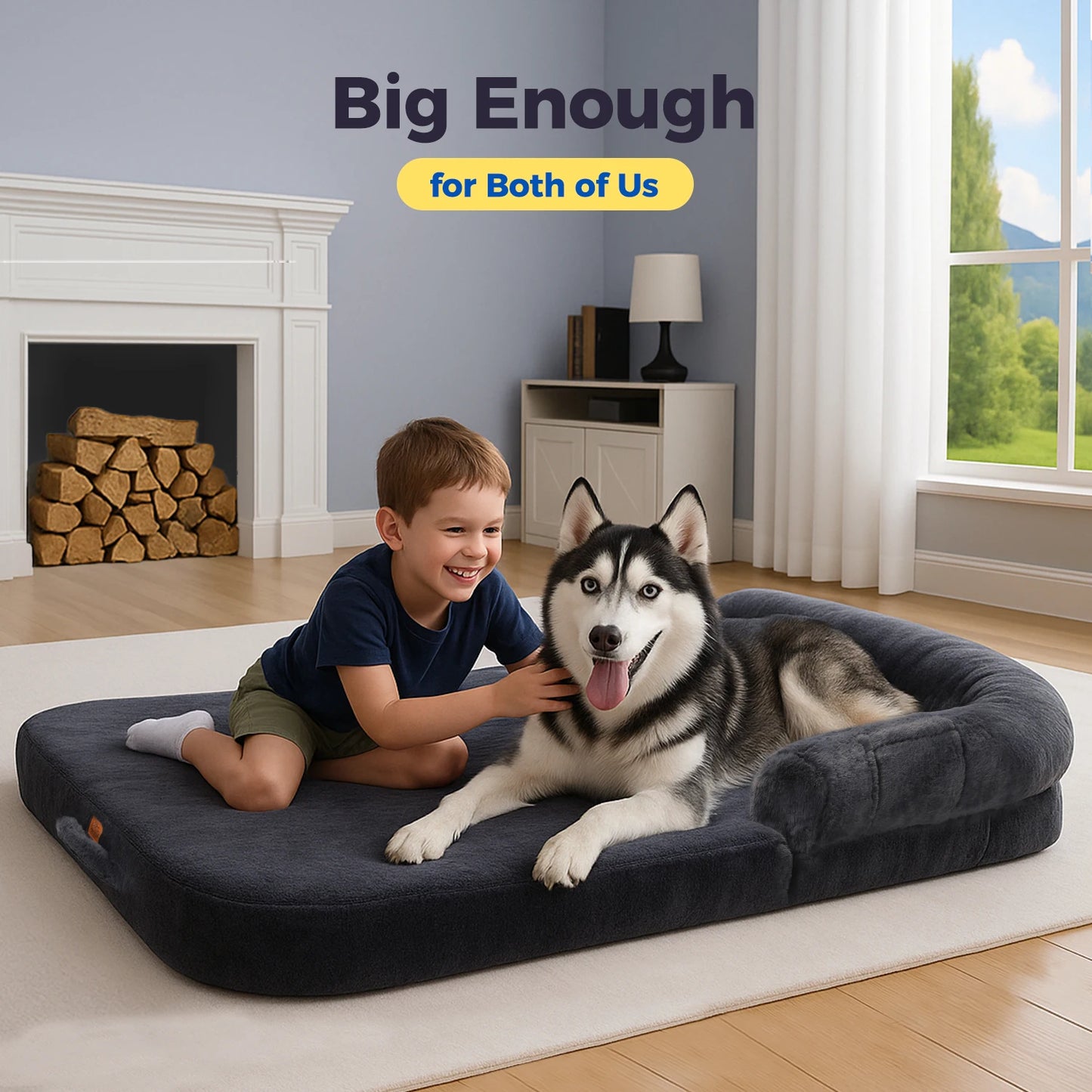 Foldable Portable Dog Bed Mat Machine Washable No Installation Needed