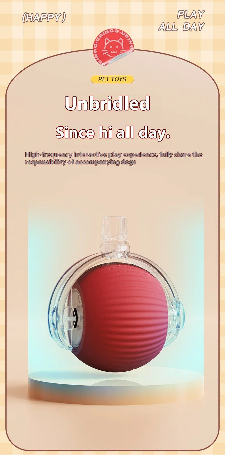 2 Pack Cat Interactive Ball Toys Automatic Rolling Ball Rechargeable Toy Cats