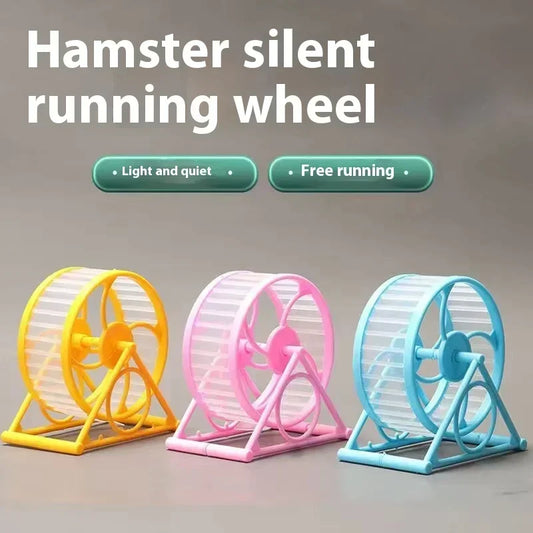 Silent Hamster Running Wheel Anti Jam With Stable Stand For Golden Bear Hamsters