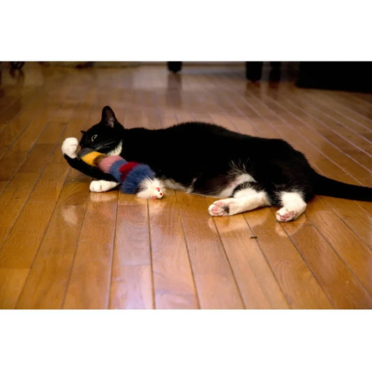 Multi-Colored Fur Weasel Toy Cat Plaything Durable Tear-Resistant Chew Toy Cats and Kittens