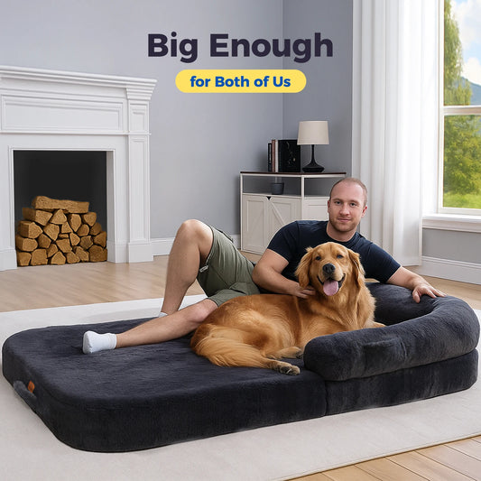 Foldable Portable Dog Bed Mat Machine Washable No Installation Needed
