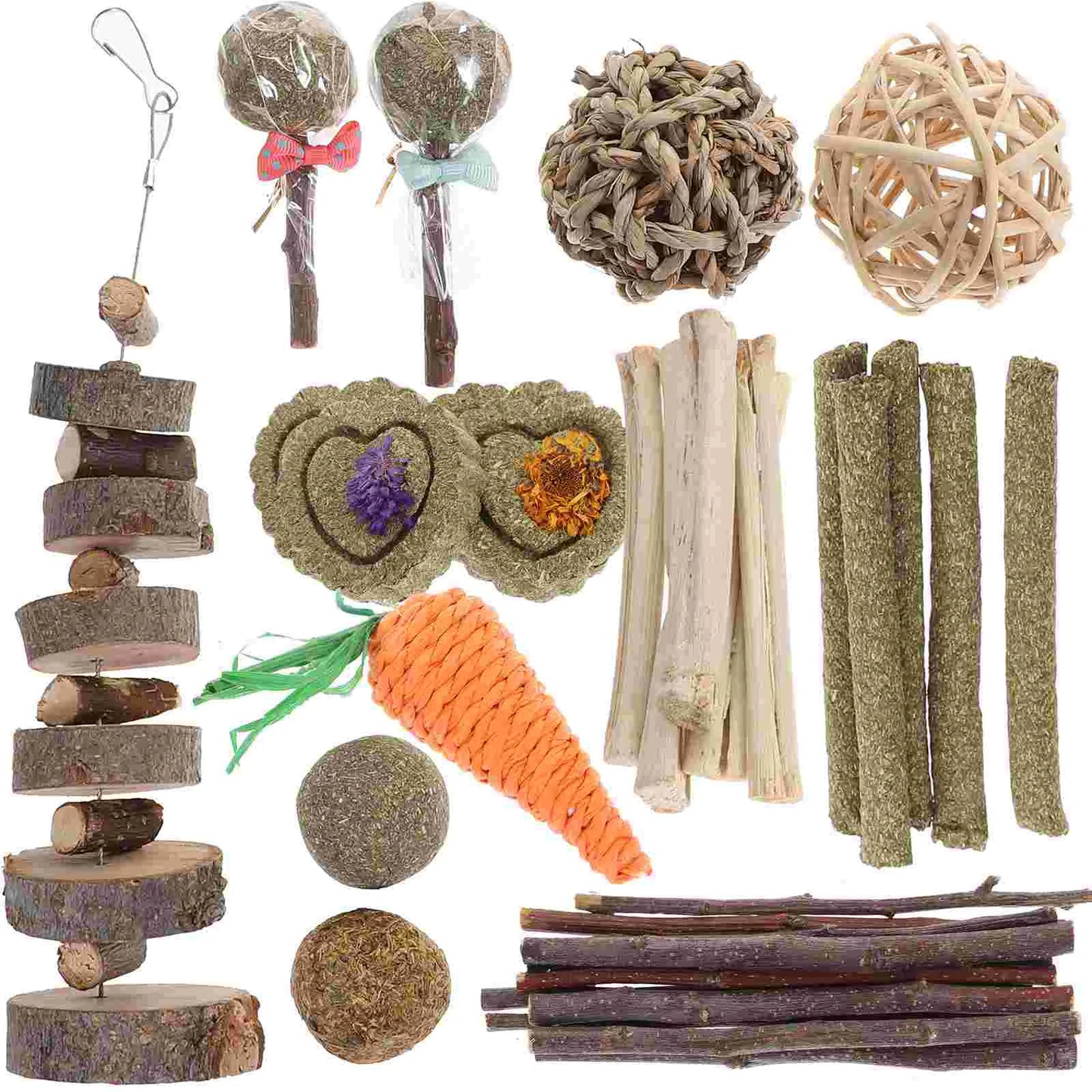 Hamster Chew Toy And Rabbit Molar Set For Small Pets Guinea Pig Toys