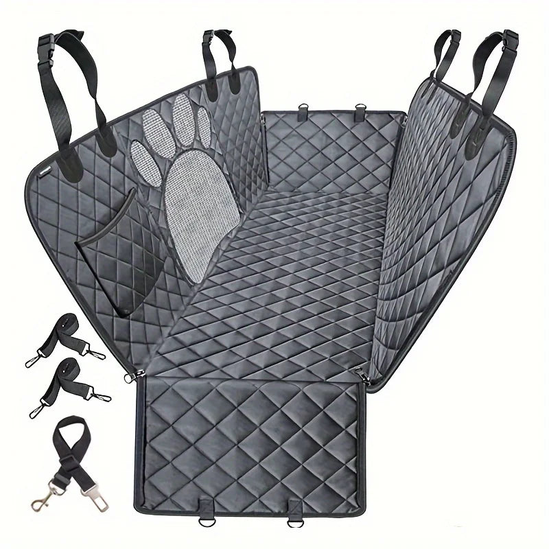 Heavy Duty Dog Car Seat Cover Hammock With Side Flaps Anti Slip Waterproof Nylon