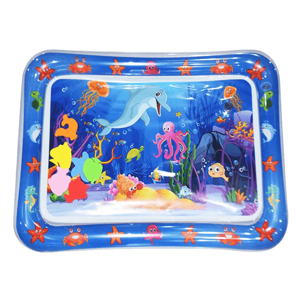 Water Sensory Play Mat With Fish For Bored Indoor Cats And Tummy Time